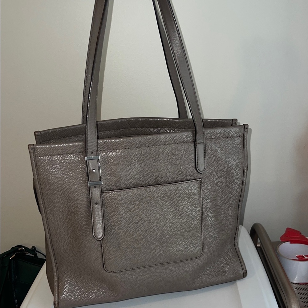 Michael Kors Pebbled Leather Tote in Taupe Grey - Picture 8 of 9